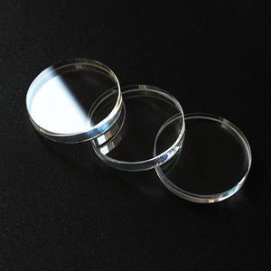 Pelat bulat kaca silika sekering tahan panas UV kustom sukses pelat kuarsa bening substrat kaca kuarsa - Product Image 5