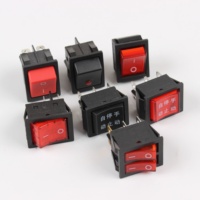 Interrupteur à bascule 3 broches 3 positions pour bateau, interrupteur à bascule rond/carré personnalisé avec lumières LED 250V/16A CA ON-OFF
