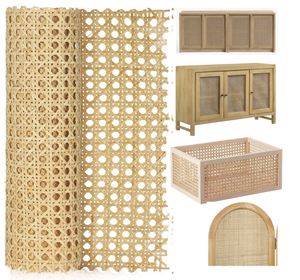 بيع بالجملة روتين قصب لفة الروطان حزام المجفف خزائن أثاث حديقة المنزل مع الروطان الأساسية لديكور المنزل - Product Image 5