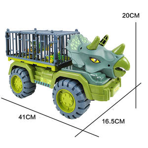 41厘米塑料滑动运输车大型自卸车恐龙工程运输车带大笼子 - Product Image 6
