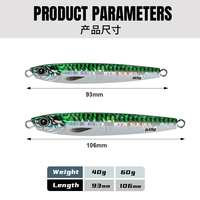 Jiggingpro Nouvelle Arrivée 40g 60g Shore Jigging Lure Saltwater Casting Jig Leurre pour Bar Plomb Dur Leurre de Pêche