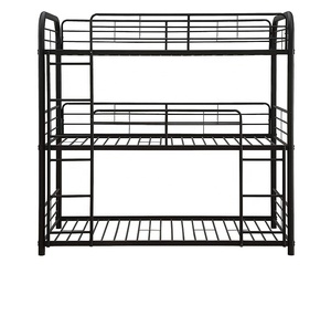 Industrial Triple Bunk <b>Bed</b> Frame Twin Size Iron Metal <b>Bed</b> Adjustable Function Bedroom Dormitory School Durable <b>Space</b> <b>Saving</b> - Product Image 6