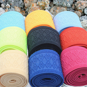 5cm hình thoi Jacquard ban nhạc đàn hồi đầy màu sắc Polyester/nylon dây thắt lưng cho nhà dệt Túi giày - Product Image 3