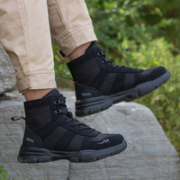 Botas de Seguridad AMAWEI Anti-aplastamiento y Antideslizantes para Fábrica, Taller y Trabajo, Zapatos Indestructibles para Hombre con Puntera de Acero