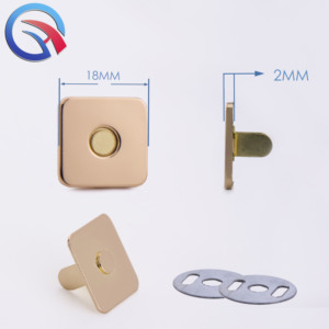 Qinghe 18x2mm màu đỏ đồng từ nút mạnh mẽ Fastener Chất lượng cao kim loại Stud nút cho hàng thủ công, ví, túi xách và quần áo - Product Image 2