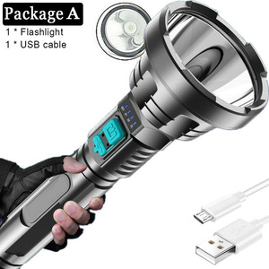 Long Size <b>Flashlights</b> <b>Rechargeable</b> Bright Torch with USB Cable Modes Waterproof for Camping Hiking Fishing - Product Image 4