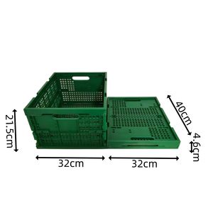 JOIN Cajas de plástico Asequible Transporte plegable Cajas de plástico para frutas y verduras Caja de almacenamiento plegable para agricultura - Product Image 1