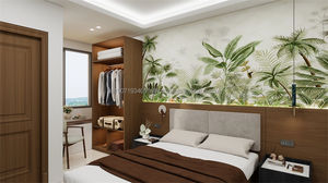 Paquete Completo de Dormitorio King para Hotel de 3 Estrellas: Cama de Madera con Cabecera Tapizada, Mesitas de Noche y Armario a Juego - Product Image 5