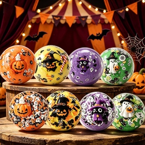 Ballon anti-stress en forme de citrouille d'Halloween |   Jouet sensoriel anti-stress à remontée lente fait main |   Cadeau anti-stress - Product Image 1