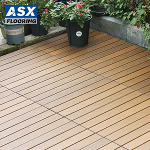 Tự làm WPC decking gạch nội thất sân vườn trang trí sân thượng trang trí trở lại sân sàn bền decking Poly WPC sàn