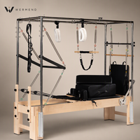 Appareil de Pilates Cadillac Reformer en acier inoxydable avec ressorts et sangles réglables multifonctions pour l'entraînement en studio