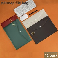 Carpeta de Archivos de Estilo Retro, Material PP, Colorida, Tamaño A4, Gran Capacidad, Cierre a Presión, para Estudiantes, Documentos, Exámenes