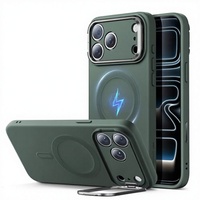 Étui de téléphone magnétique antichoc 2-en-1 avec grande fenêtre pour iPhone
