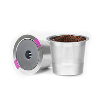 Cápsula de Café Reutilizable y Recargable de Nuevo Diseño, Acero Inoxidable 304, Portátil, Compatible con K-Cups, para Café Molido, con Tapa y Logotipo Personalizado
