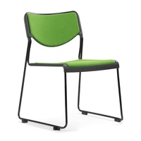 Chaise de conférence Nuogo GS-2041B, design moderne, structure en acier, métal et plastique, facile à nettoyer, empilable et connectable