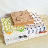 Papier d'emballage laminé personnalisé en usine, jetable, résistant à la graisse et à l'huile, recyclable, pour la pâtisserie, les rouleaux de poulet et les burgers