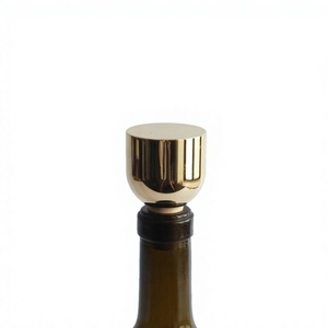Polish Brass Bottle <b>Stopper</b> Custom Logo Laser Printing High Quality Wine <b>Stopper</b> For Sealing Custom Bar Gift Accessories - Product Image 1