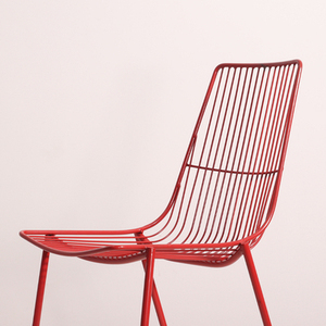 Sedia moderna per il tempo libero di alta qualità colorata blu rosa in rete di ferro sedia da pranzo - Product Image 3