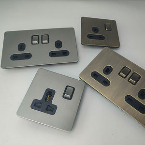 <span class=keywords><strong>Niva</strong></span> presa di casa Hotel UK Standard 1 gruppo interruttore elettrico luce a parete interruttore prese di casa pannello in acciaio inox - Product Image 4