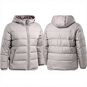 Hot Selling High Quality <b>Men's</b> Winter <b>Jacket</b> Custom Logo Printed Puffer Vintage Style Hooded Waterproof Front Bonded Processing - Product Image 1