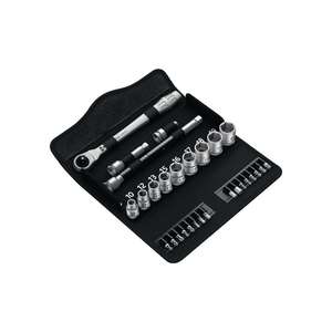 Wera Juego de llaves de vaso Zyklop Metal 8100 SB 8 29 partes 3/8 pulgadas de ancho a través de planos 8-19mm N. ° de dientes 72 hexágono - Product Image 1