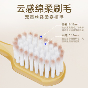 Brosse à dents pour adultes, poils souples, ensemble de 6 pièces, soin des gencives, nettoyage en profondeur, usage domestique - Product Image 3