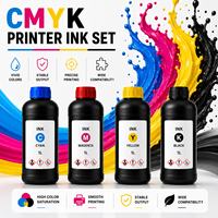 Encre d'imprimante UV 1L CMYK pour machine à jet d'encre de bureau, impression de documents, photos et graphiques, fournitures d'impression