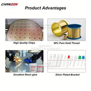 Kit de diodes LED diffusées 3mm F3 Ampoule à diodes électroluminescentes Micro Blanc Rouge Bleu Vert Orange Jaune 2V 3V DIY PCB Set Assorted - Product Image 5