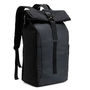 High Quality Unisex Sport Laptop <b>Backpack</b> Designer Rolltop New Trend Fashion <b>Water</b> <b>Resistant</b> Zipper Closure Polyester Lining - Product Image 2