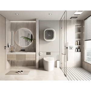 Treo tường muebles de bao phòng tắm Vanity tủ với bồn rửa và ánh sáng thông minh nhôm phòng tắm Vanity - Product Image 3