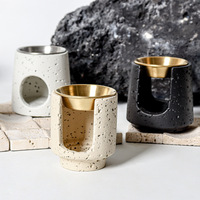 Brûleur d'encens créatif en ciment couleur unie écologique, diffuseur d'arômes d'huiles essentielles chinoises aromatiques au bois de santal, décoration d'intérieur
