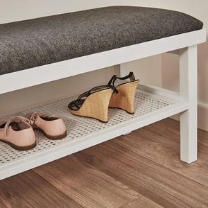 Banc de couloir de salon banc de changement de <span class=keywords><strong>chaussures</strong></span> rembourré avec étagère en canne banc de <span class=keywords><strong>chaussures</strong></span> d'entrée avec siège - Product Image 4