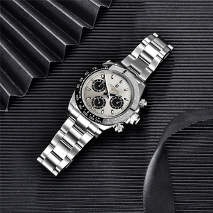 Corgeut Luxury 40mm <strong>seiko</strong> Vk63 Movement Chronograph Mens Stainless Steel watch Day Luminous Tona Hands Quartz Custom Logo Quartz - Product Image 4