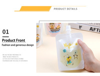 Sachet d'Emballage en Plastique de Forme Spéciale 50ml 100ml 250ml 500ml, Pochette Doypack avec Bec Verseur pour Boissons Non Alcoolisées, Jus de Fruits et Lait