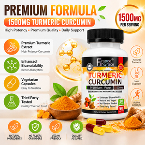 Capsules de curcuma personnalisées pour la santé des articulations, complément naturel de curcuma en capsules - Product Image 4