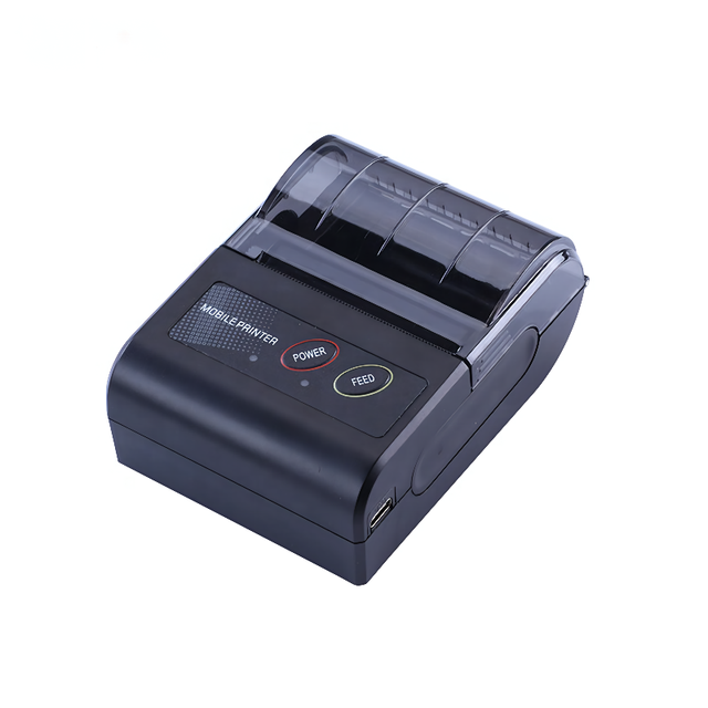 58mm Portable Printer Handheld for Receipt Printing Black Small Printer Portable Mini Printer with Battery for Mobile Phone