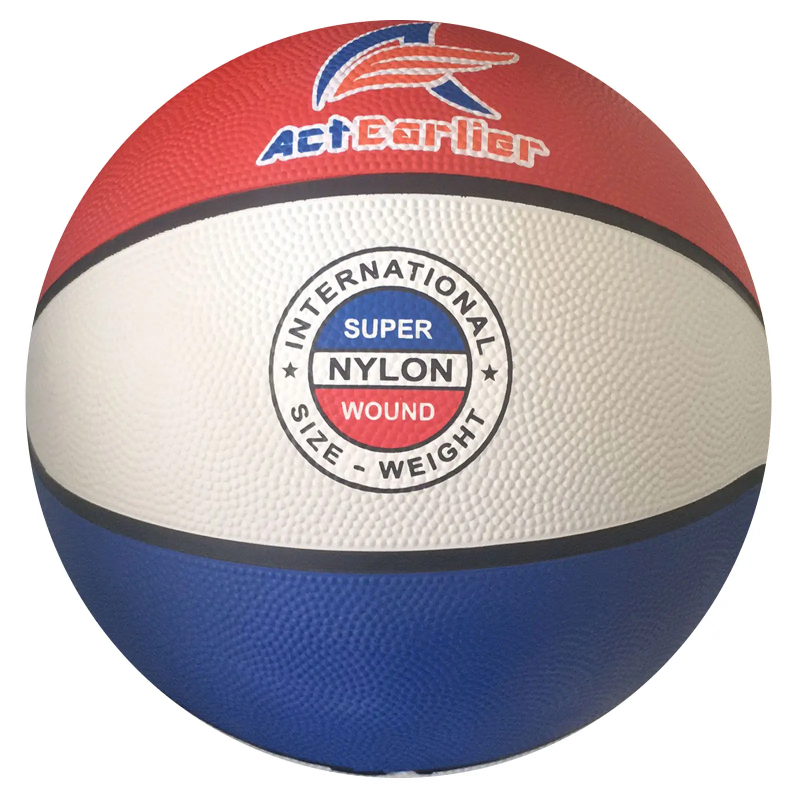 ActEarlier team sports training basketball ball promotional red blue white rubber basketballs size 5 with custom logo