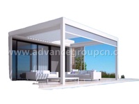 Kits de système de toiture à persiennes imperméables, gazebo extérieur, pergola bioclimatique en aluminium pour jardin