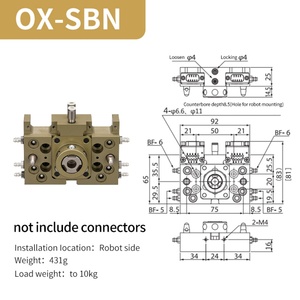 Dispositivo de Cambio Rápido Automático Cuadrado OX-SBN para Robots de Automatización - Product Image 3