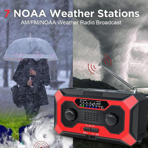 Chargeur solaire météo Noaa à manivelle d'urgence <span class=keywords><strong>HQ</strong></span>-500, Radio Am/Fm avec chargeur Mobile, Radio Wind Up - Product Image 3