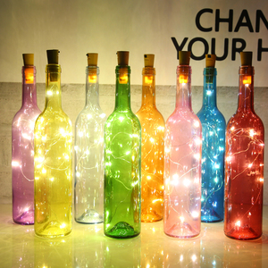 แก้วไวน์ทรงกลมปากแคบยาว สีสันสดใส พร้อมไฟ LED กระพริบ สำหรับขายส่ง พร้อมจุกไม้ก๊อก - Product Image 4