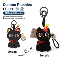 Créez votre porte-clés pendentif chat en peluche Kawaii, breloques chaton mignonnes en tenues miniatures, pendentif pour sac à dos de bébé, Pet Shop