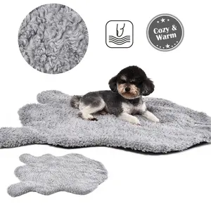 Recycled Material Pet Cushion Bed Soft Plush Portable Foldable Cat Dog Mat