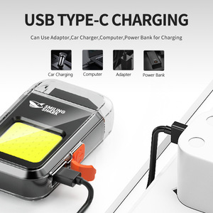 ไฟฉายทรงซังข้าวโพดฉลามแบบชาร์จไฟ USB ได้สำหรับตั้งแคมป์กลางแจ้ง - Product Image 5