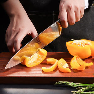 Juego <span class=keywords><strong>de</strong></span> cuchillos Santoku <span class=keywords><strong>de</strong></span> <span class=keywords><strong>chef</strong></span> con patrón <span class=keywords><strong>de</strong></span> Damasco <span class=keywords><strong>de</strong></span> 8 pulgadas, cabeza <span class=keywords><strong>de</strong></span> acero doble con mango <span class=keywords><strong>de</strong></span> ABS, colección <span class=keywords><strong>de</strong></span> cuchillos <span class=keywords><strong>de</strong></span> cocina <span class=keywords><strong>de</strong></span> acero inoxidable - Product Image 4