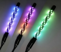 Nouvelle Antenne LED Spirale RGB de Sécurité Tout-Terrain 3000 Lumens Étanche IP67 360° pour Véhicules Tout-Terrain, Buggy, Dune de Sable, 4x4