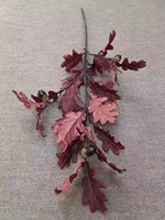 Élégant feuille de chêne vert haute Simulation noël Thanksgiving hôtel décoration de la maison floriculture chinoise pour le nouvel an Halloween