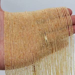 Perles de citrine naturelle facettées rondes 2mm 3mm 4mm, perles de quartz pour la fabrication de bijoux, vente en gros - Product Image 4