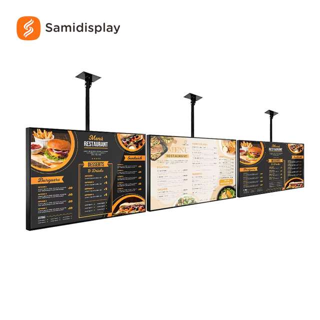 32 43 55inch ultra Thin LCD Indoor Wall Mount Wifi Advertising Digital Signage Display Board Restaurant Digital Menu Board