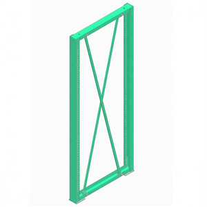 Panneau latéral Fami Ar Series L1300 H1510 Vert RAL6011 pour supports - Product Image 3